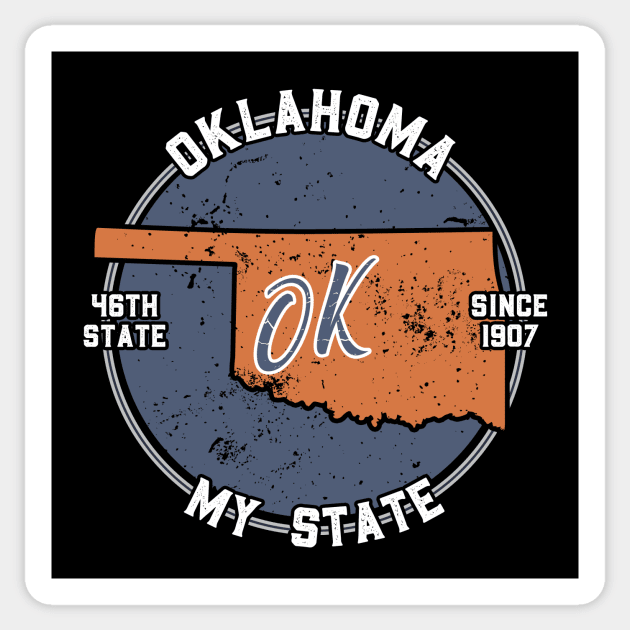 Oklahoma My State Patriot State Tourist Gift Sticker by atomguy